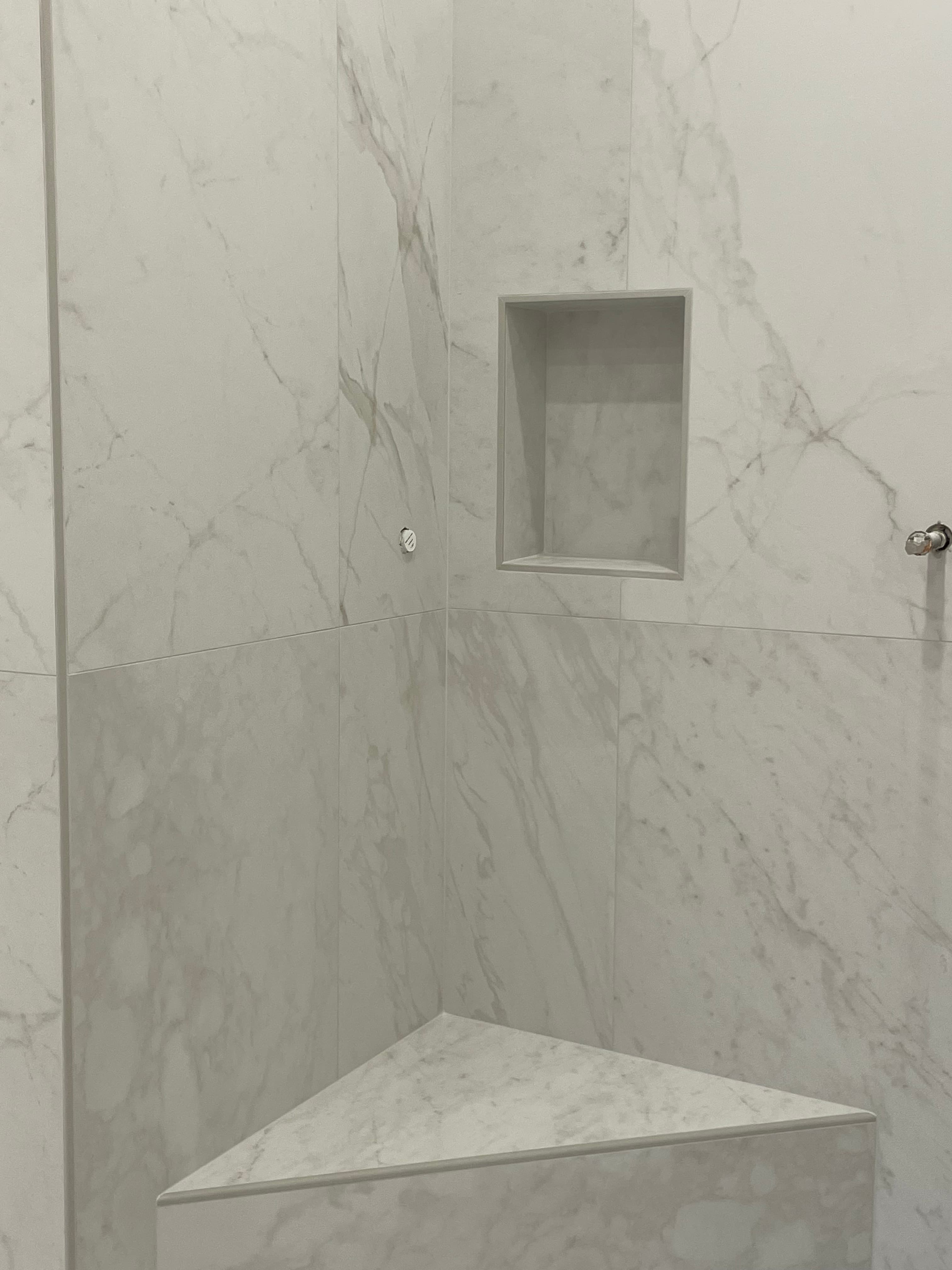 Shower bench and niche detail