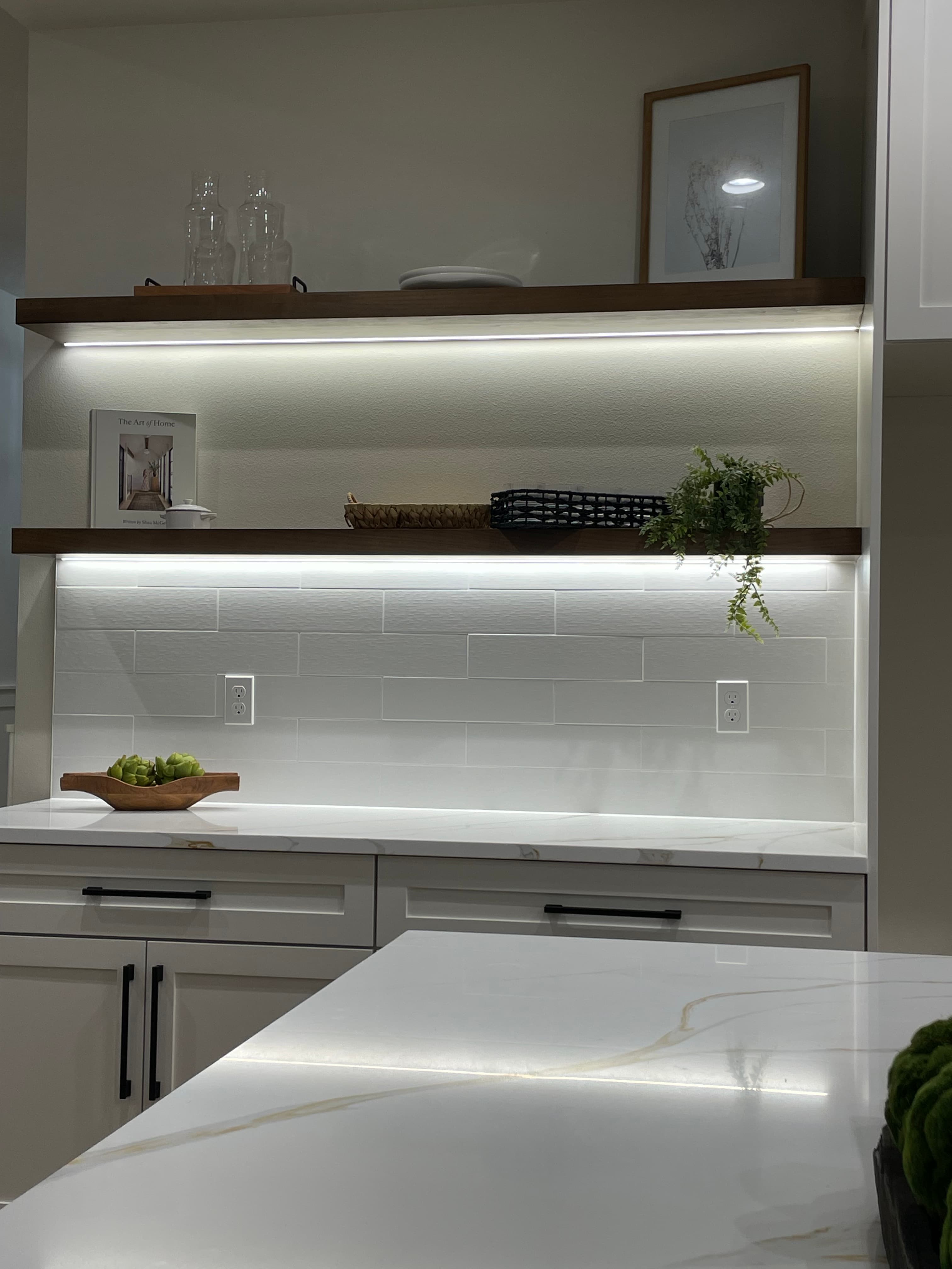 Zellige tile feature wall