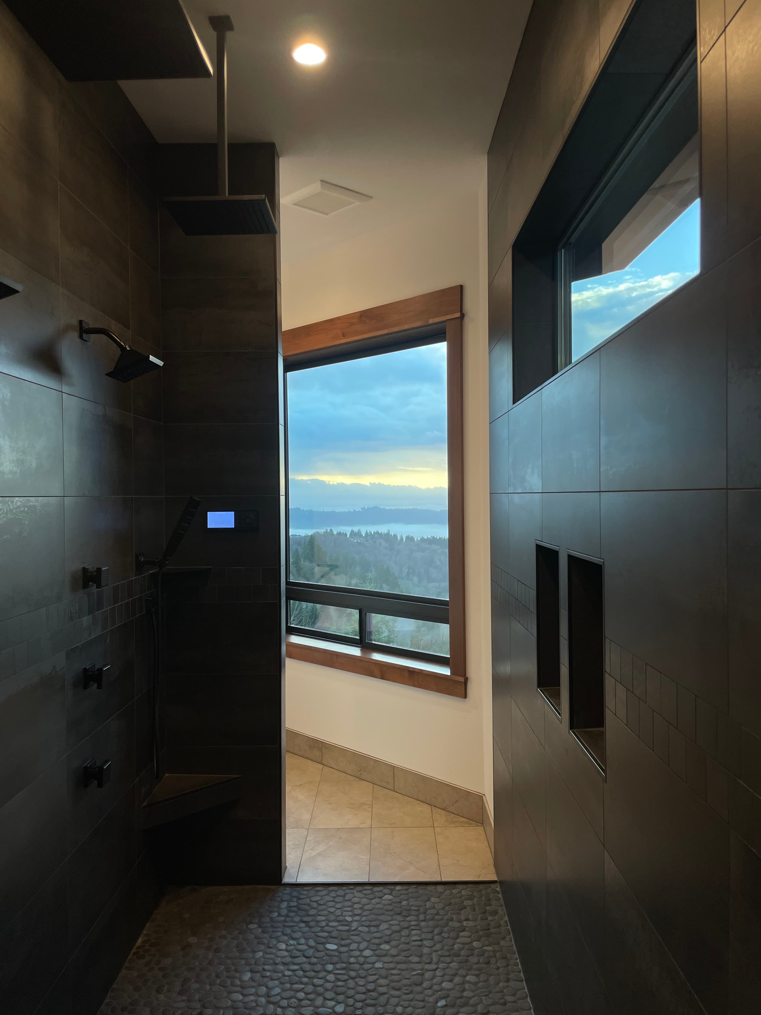 Elegant tile feature wall